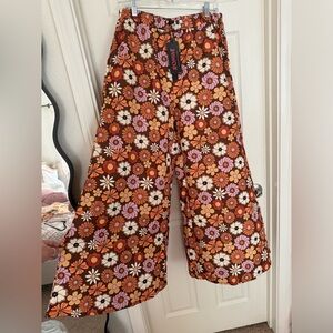 Romwe hippy floral high waisted pants
